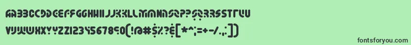 WhateverBrk-fontti – mustat fontit vihreällä taustalla