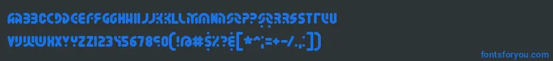 Шрифт WhateverBrk – синие шрифты на чёрном фоне