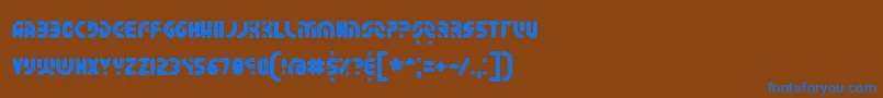 Шрифт WhateverBrk – синие шрифты на коричневом фоне