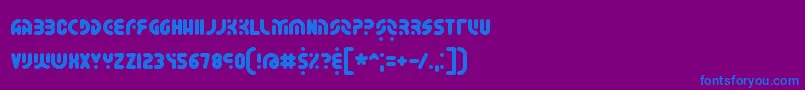 フォントWhateverBrk – 紫色の背景に青い文字