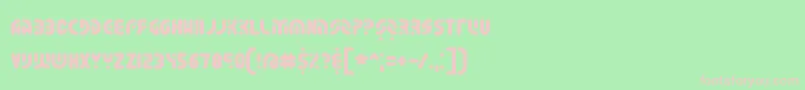 WhateverBrk-fontti – vaaleanpunaiset fontit vihreällä taustalla