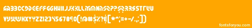 WhateverBrk-Schriftart – Weiße Schriften auf orangefarbenem Hintergrund