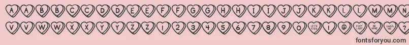 Lisätietoja SweetHeartsBv-fontista SweetHeartsBv-fontti – mustat fontit vaaleanpunaisella taustalla