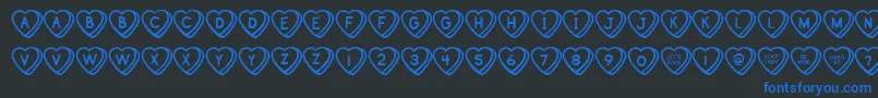SweetHeartsBv Font – Blue Fonts on Black Background