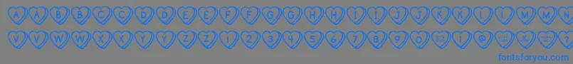 SweetHeartsBv Font – Blue Fonts on Gray Background