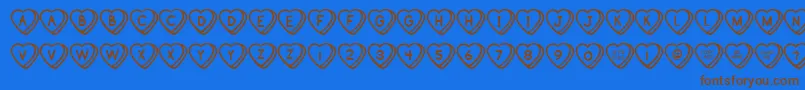 SweetHeartsBv Font – Brown Fonts on Blue Background