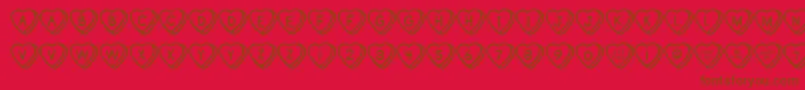 SweetHeartsBv Font – Brown Fonts on Red Background
