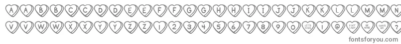 SweetHeartsBv Font – Gray Fonts on White Background