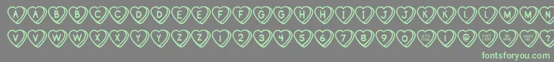 SweetHeartsBv Font – Green Fonts on Gray Background