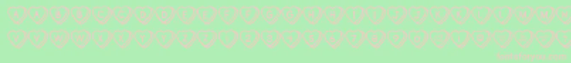 SweetHeartsBv Font – Pink Fonts on Green Background