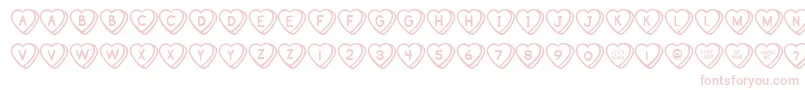 Police SweetHeartsBv – polices roses sur fond blanc