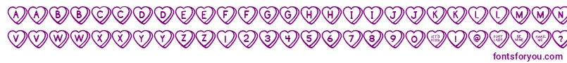 SweetHeartsBv Font – Purple Fonts on White Background
