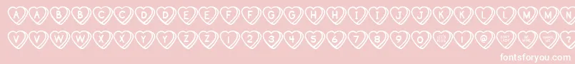 SweetHeartsBv Font – White Fonts on Pink Background