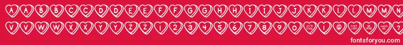 SweetHeartsBv Font – White Fonts on Red Background