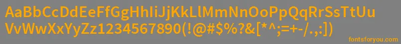 SourcesansproSemibold Font – Orange Fonts on Gray Background