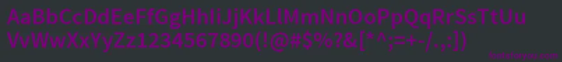 SourcesansproSemibold Font – Purple Fonts on Black Background