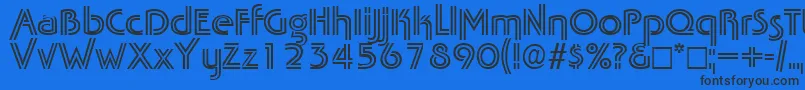 Tabascotwin Font – Black Fonts on Blue Background