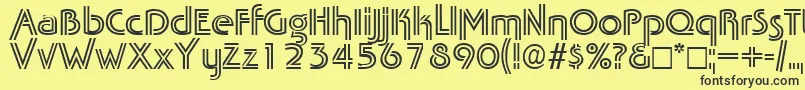 Tabascotwin Font – Black Fonts on Yellow Background