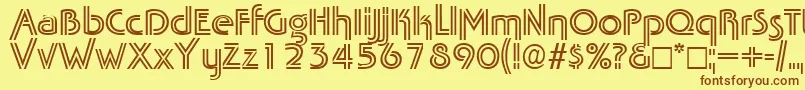 Tabascotwin Font – Brown Fonts on Yellow Background