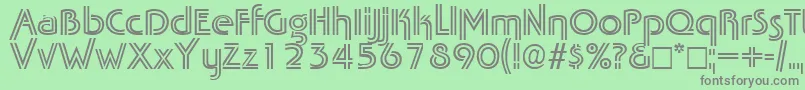 フォントTabascotwin – 緑の背景に灰色の文字