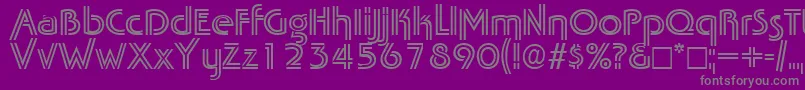 フォントTabascotwin – 紫の背景に灰色の文字