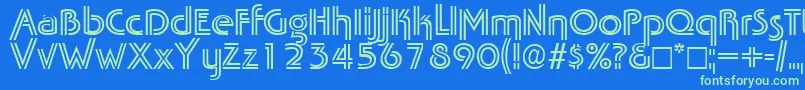 Tabascotwin Font – Green Fonts on Blue Background