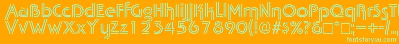 Tabascotwin Font – Green Fonts on Orange Background