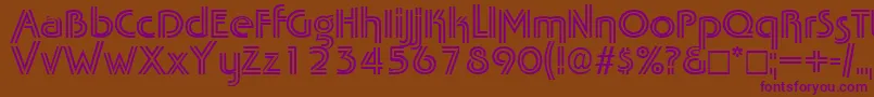 Tabascotwin Font – Purple Fonts on Brown Background