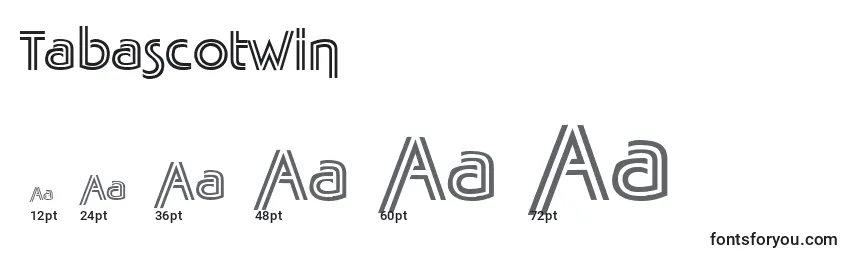 Tabascotwin Font Sizes