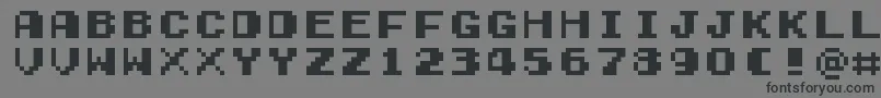 フォントGamegirlClassic – 黒い文字の灰色の背景