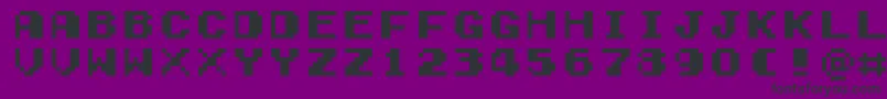 GamegirlClassic Font – Black Fonts on Purple Background