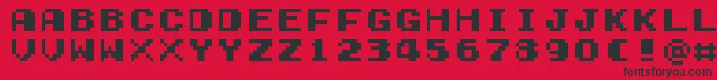 Шрифт GamegirlClassic – чёрные шрифты на красном фоне