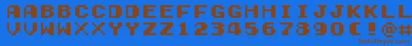 Lisätietoja GamegirlClassic-fontista GamegirlClassic-fontti – ruskeat fontit sinisellä taustalla