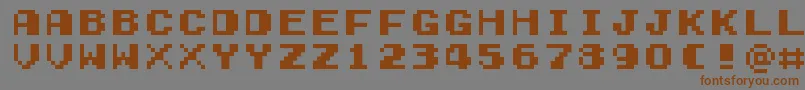 fuente GamegirlClassic – Fuentes Marrones Sobre Fondo Gris