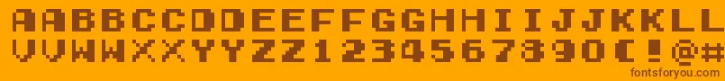 GamegirlClassic Font – Brown Fonts on Orange Background