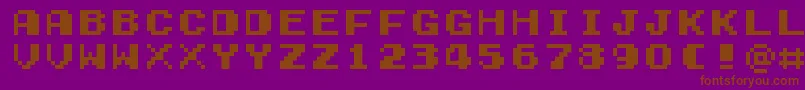 GamegirlClassic Font – Brown Fonts on Purple Background