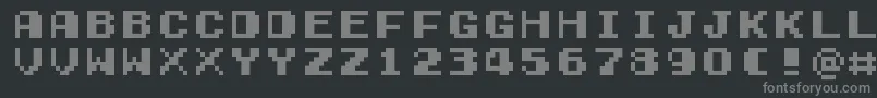 Fonte GamegirlClassic – fontes cinzas em um fundo preto