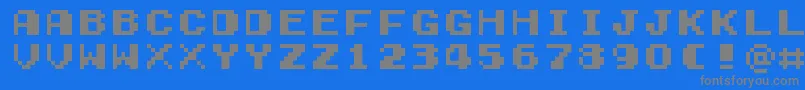 GamegirlClassic Font – Gray Fonts on Blue Background