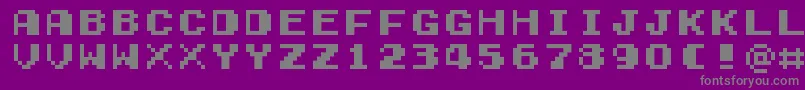 GamegirlClassic Font – Gray Fonts on Purple Background