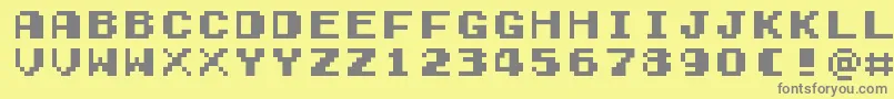 GamegirlClassic Font – Gray Fonts on Yellow Background