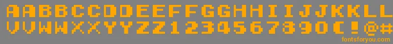 GamegirlClassic Font – Orange Fonts on Gray Background
