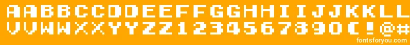 Шрифт GamegirlClassic – белые шрифты на оранжевом фоне