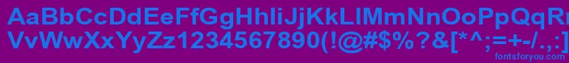 fuente ArialCyr110b – Fuentes Azules Sobre Fondo Morado