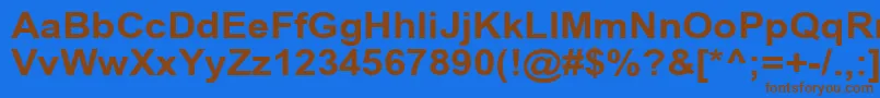More about ArialCyr110b Font ArialCyr110b Font – Brown Fonts on Blue Background