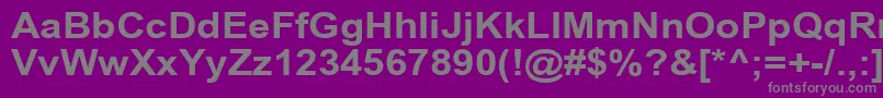 ArialCyr110b-Schriftart – Graue Schriften auf violettem Hintergrund
