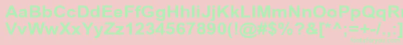 ArialCyr110b Font – Green Fonts on Pink Background