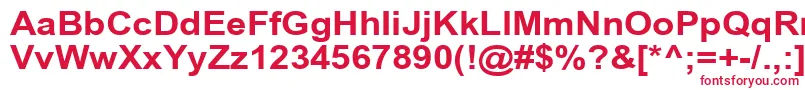 Шрифт ArialCyr110b – красные шрифты на белом фоне