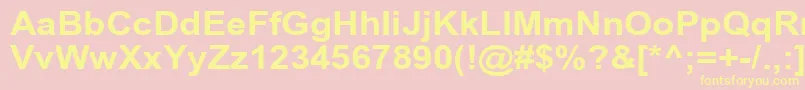 ArialCyr110b Font – Yellow Fonts on Pink Background