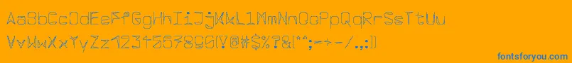 Irritation Font – Blue Fonts on Orange Background