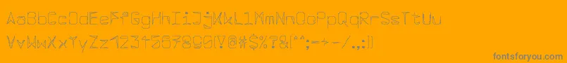 Irritation Font – Gray Fonts on Orange Background